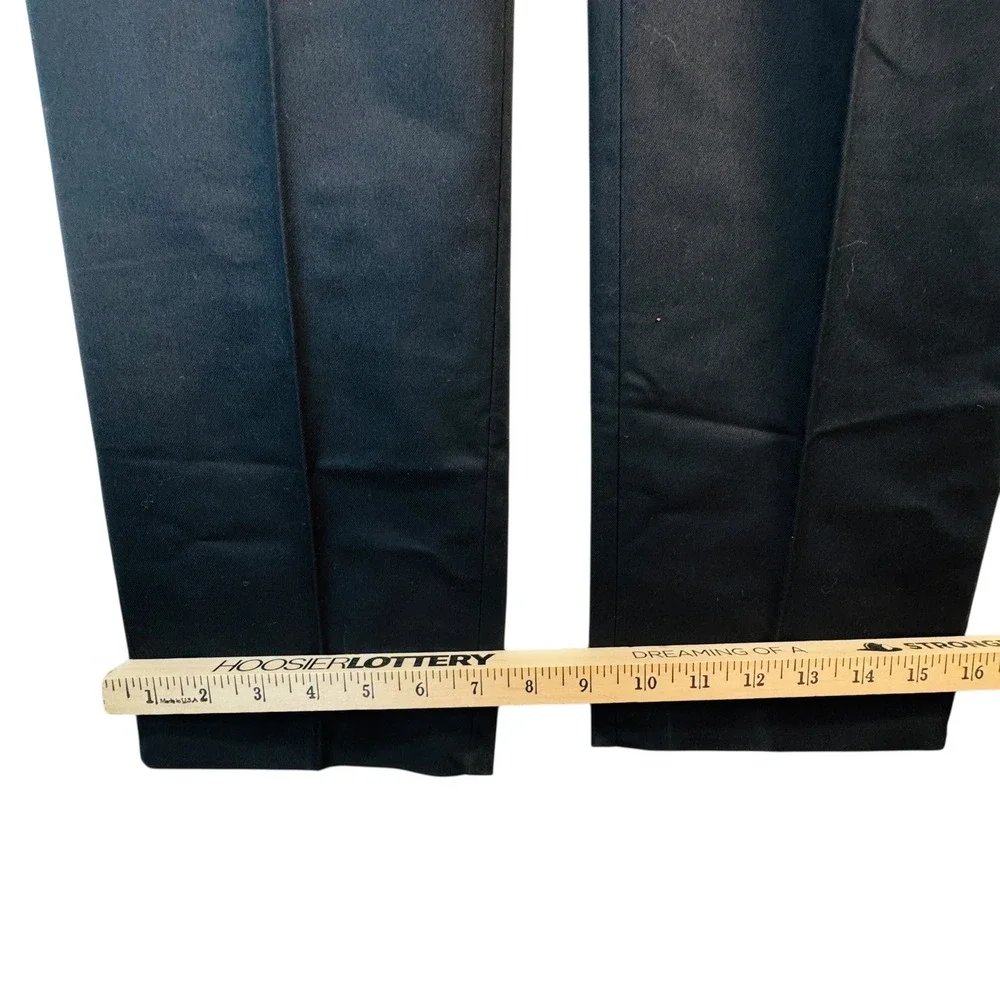 Banana Republic Slim-Fit Stretch Dress Pants 36x32 Black Flat Front NWT Classic‎